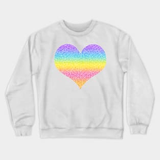 Ombré gender non-binary flag heart Crewneck Sweatshirt